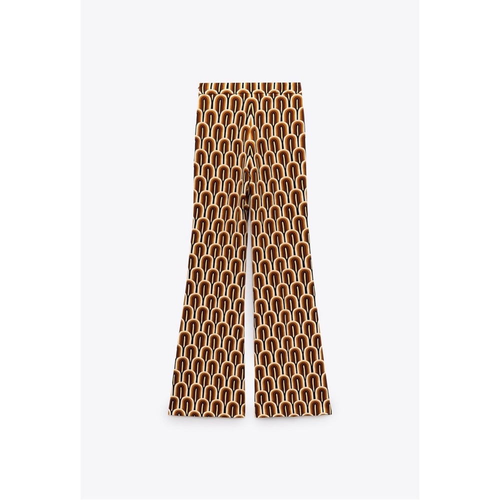 Zara high waisted print flares
